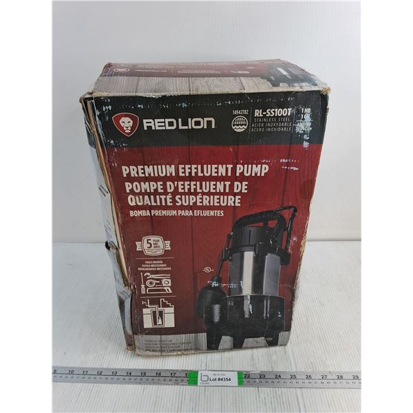 (1) Red Lion Effluent Pump-appears unused-untested-as is - PICK UP ONLY