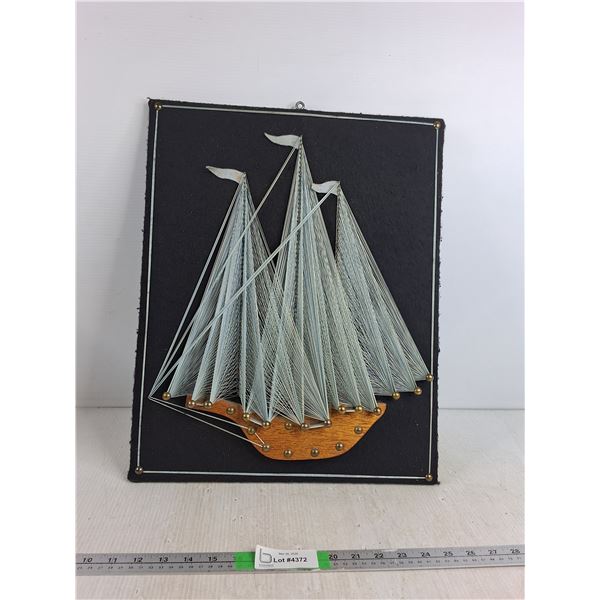 Vintage Sailboat String Art 20"x16"