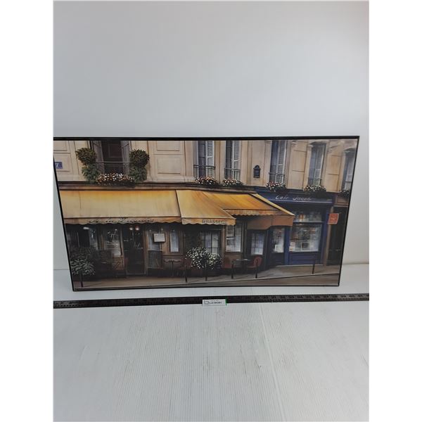 *MDF 32" x 18" Wall Mount Picture Board of French Street Scene -PICK UP