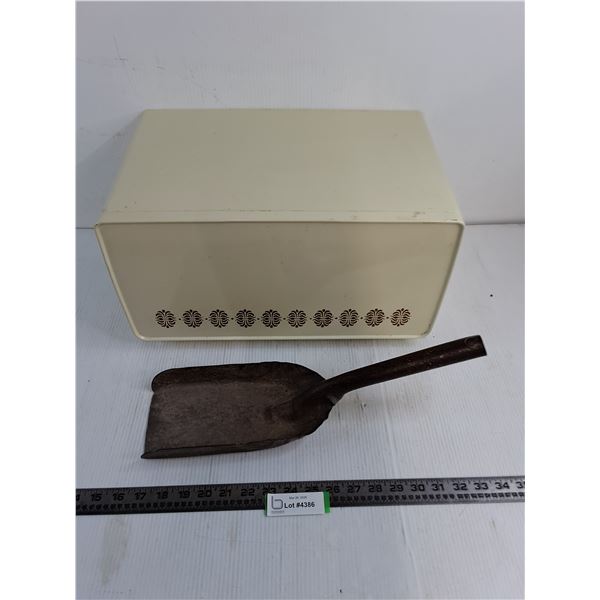 Vintage Metal Bread Box & Antique Coal Shovel - PICK UP