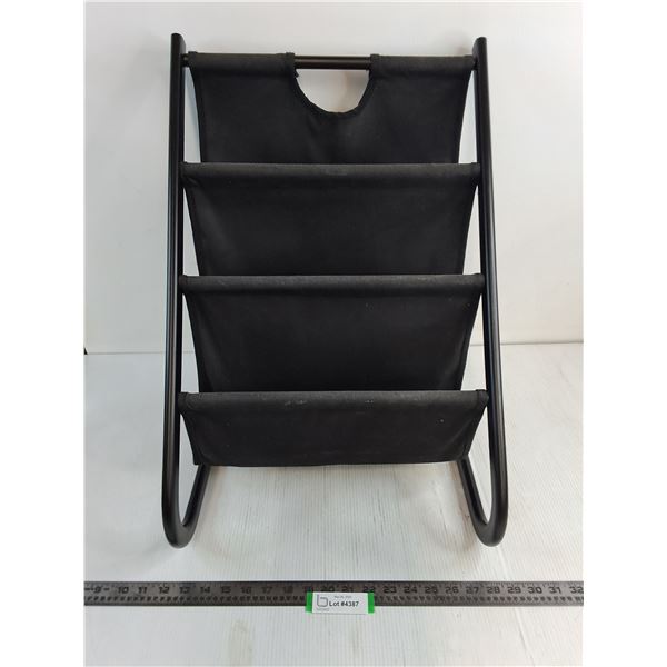 * Black Metal 3-Tier Magazine Rack - 16x18x22" - PICK UP