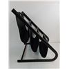 Image 2 : * Black Metal 3-Tier Magazine Rack - 16x18x22" - PICK UP