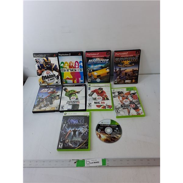 Nintendo Gamecube, Playstation 2 & Xbox 360 Games- Sing It, ATV 2, NHL 13, Misc.