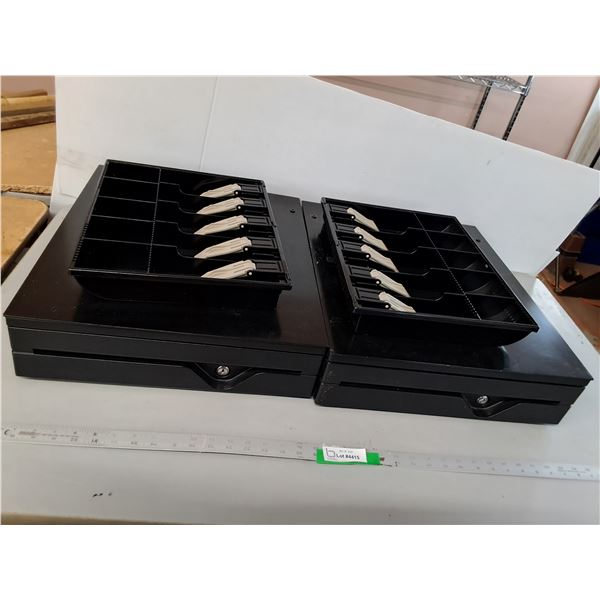 (2) Toshiba Cash Drawers 21" x 17.5" x 5"- No Keys - CANNOT SHIP