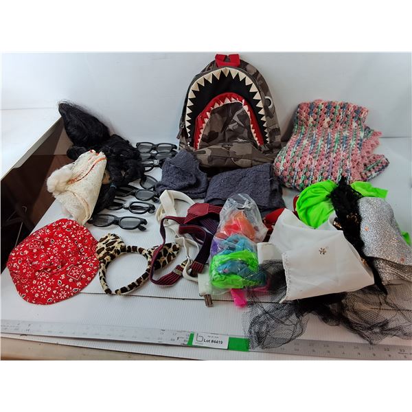 3D Glasses, Child's Shark Backpack, Suspenders, Misc.
