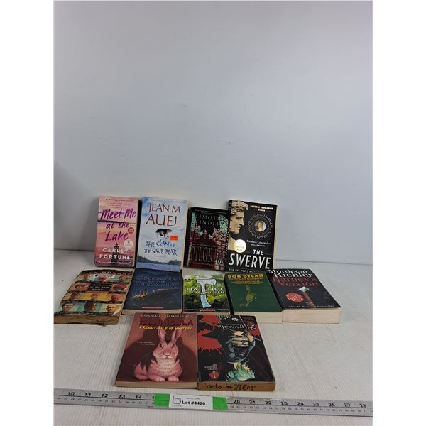 (11) Books- Hatchet, Ghosts of The Titanic, Meet Me  At The Lake, The Swerve, Misc