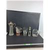 Image 1 : Vintage Italian Claret Jug, Square Pitcher, Glass Pitcher, Misc - PICK UP ONLY