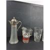 Image 2 : Vintage Italian Claret Jug, Square Pitcher, Glass Pitcher, Misc - PICK UP ONLY