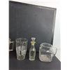 Image 3 : Vintage Italian Claret Jug, Square Pitcher, Glass Pitcher, Misc - PICK UP ONLY