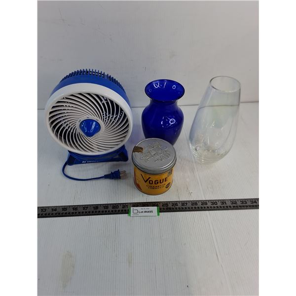 Air Duracraft Electric Fan - Tested, Vases, Vintage Vogue Tobacco Tin