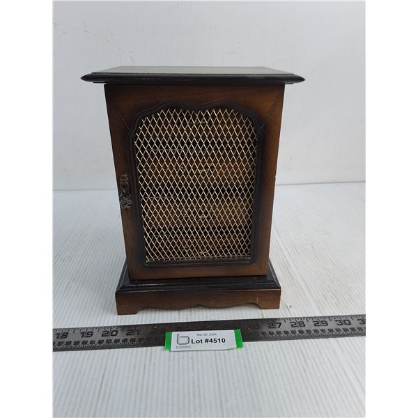 Vintage Musical Wooden Jewelry Cabinet