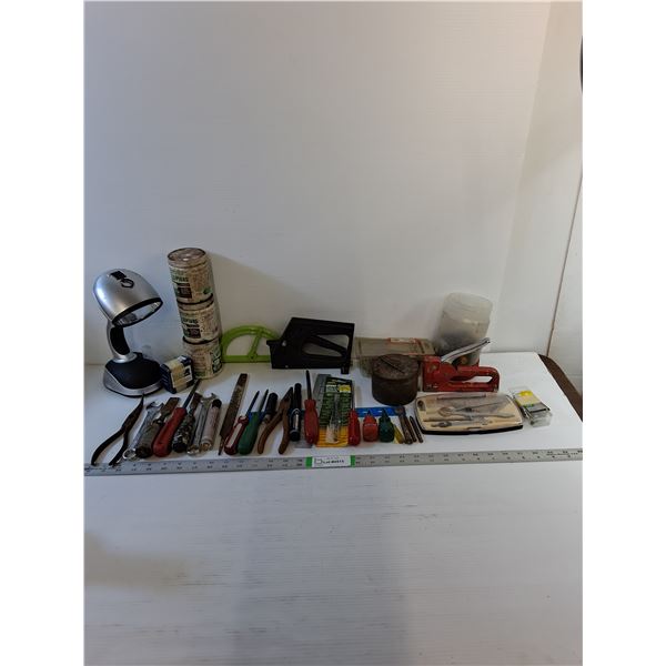 Assorted  - Small Hand Tool / Hardware - Staple Gun, Point Driver, Misc - PICK UP