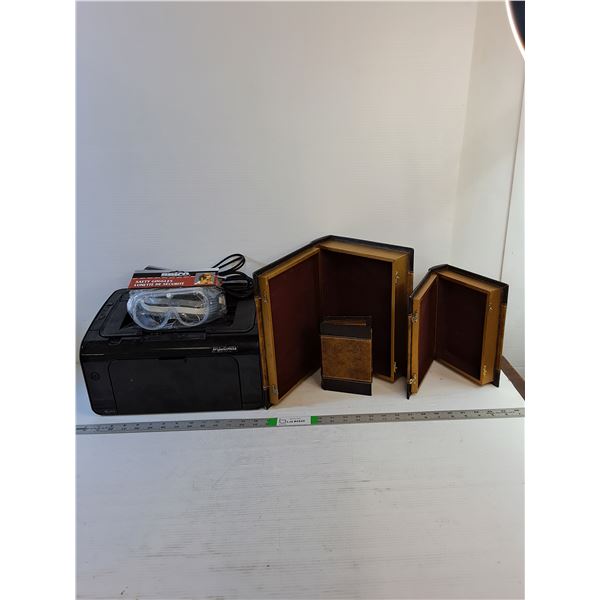 LaserJet Printer (Powers On-As Is) (3) Wooden 'Nesting' Books -Treasure Island - PICK UP ONLY
