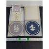 Image 1 : (2) Vintage Wedgwood Jasperware - See Description