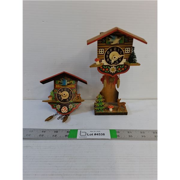 (2) Vintage Cuckoo Clocks - See Description - PICK UP PREFERRED