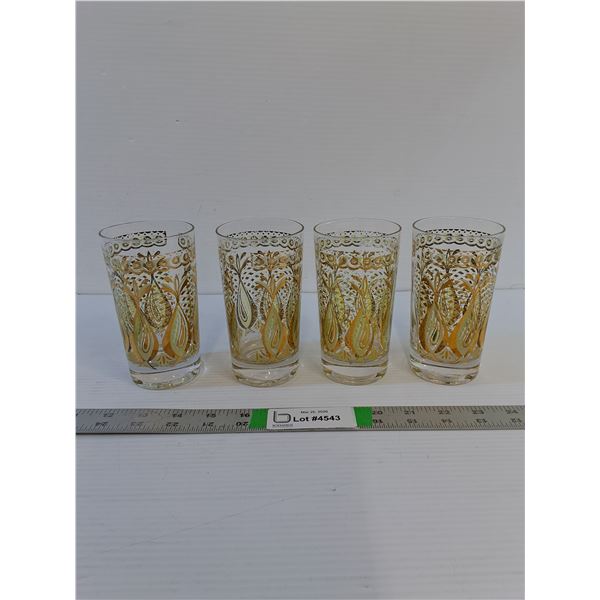 (4) Vintage Highball Cocktail Glasses