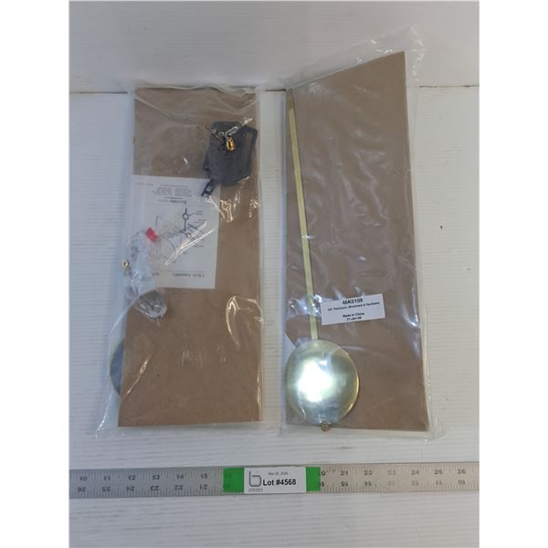 (2) Clock Assembly - 5/8" Pendulum - Lee Valley  - As Is
