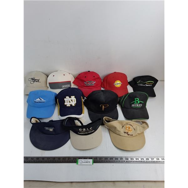 (12) Assorted Adult Size Ball Caps & Golf Caps
