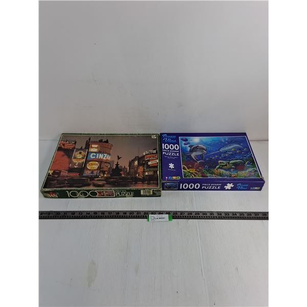 (2) 1000-Piece Jigsaw Puzzles