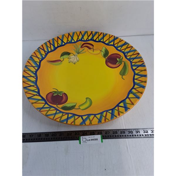Laurie Gates 18.5" Ceramic Fiesta Platter - Pickup Preferred