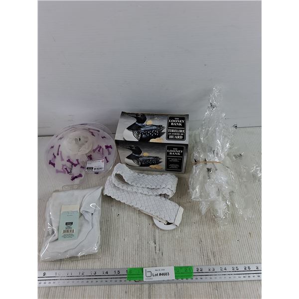 Buster Design Collar Bones, Belt, Bath Pillow, The Looney Bank - Sealed, Soap Pumps