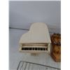 Image 2 : Silver Souvenir Spoons w/Display Rack, Piano Style Jewelry Box, Baking Tray 10" x 7", Misc