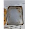 Image 6 : Silver Souvenir Spoons w/Display Rack, Piano Style Jewelry Box, Baking Tray 10" x 7", Misc