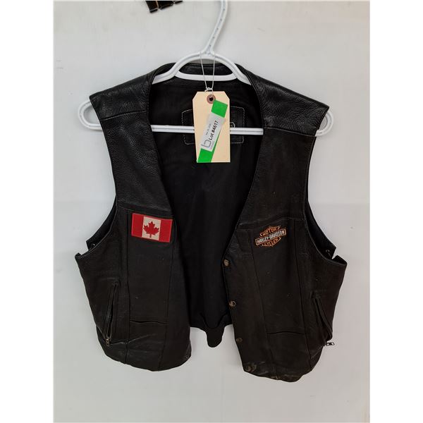 *Boutiques of Leathers Harley Davidson Leather Vest - Size L