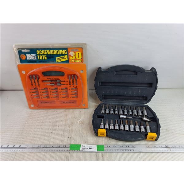 Black & Decker 30 Piece Screwdriving Tote, Mastercraft HEX Bit Set