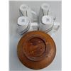 Image 3 : Stew Pot - 12" Diameter x 9" Height, Wooden Trinket Bowl, Corelle Coffee Mugs