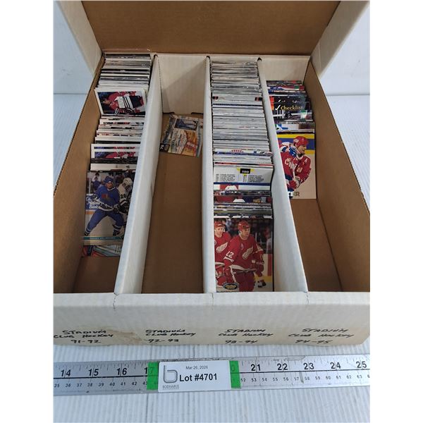 Box of assorted Hockey Cards-Various Years and Makers