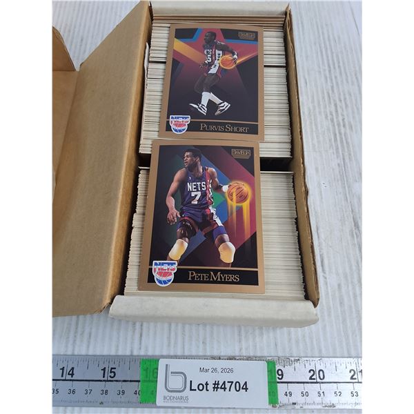 Box of 1990 Skybox Basketball Cards-unknown if complete set