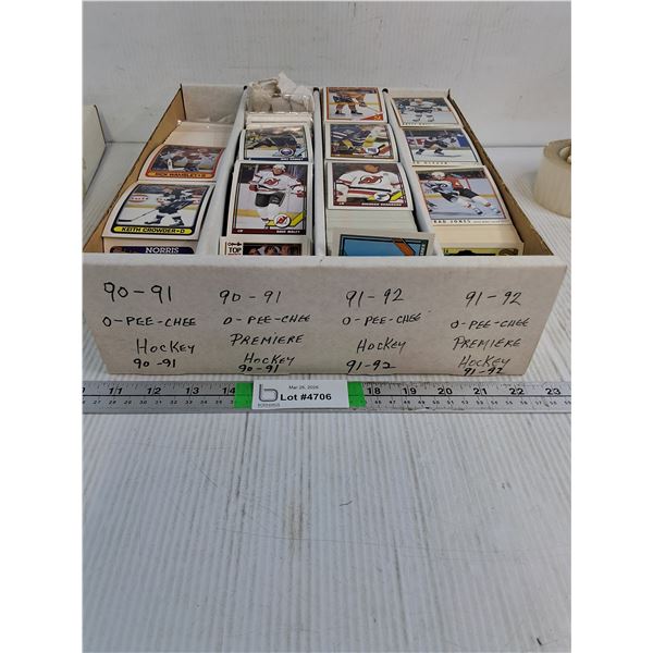 Large Box of NHL Hockey Cards-1990-92 O-Pee-Chee