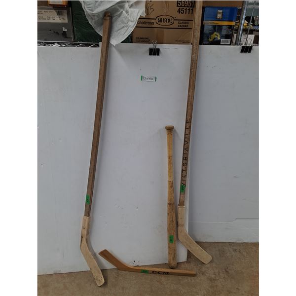 *(3) Wooden Hockey Sticks- CCM, Victoriaville 