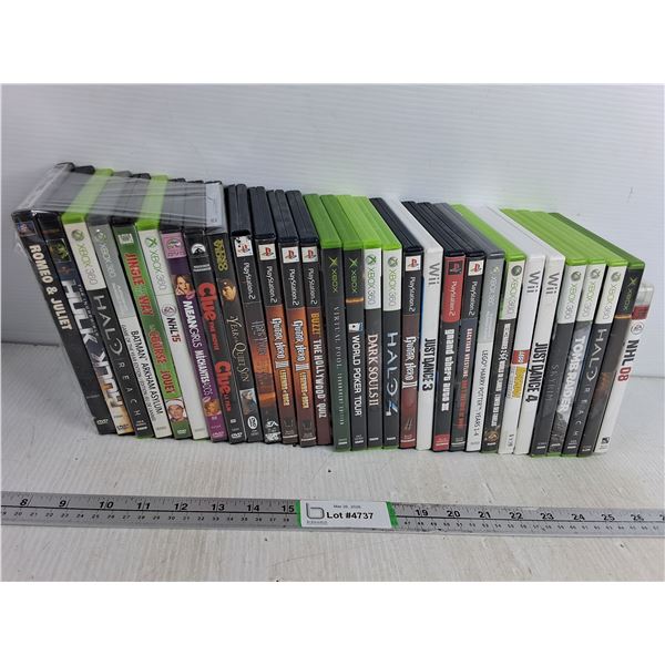Assorted Empty Movies & Games Cases- As Is