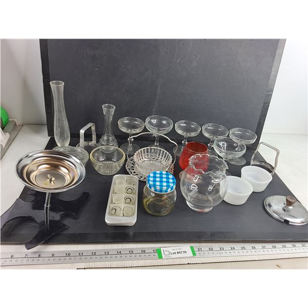 Various Glassware - Cups, Vases, Bowls - PICK UP