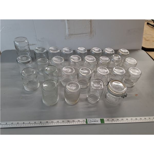 Assorted Mason Jars- Various Shapes & Sizes - PICK UP ONLY