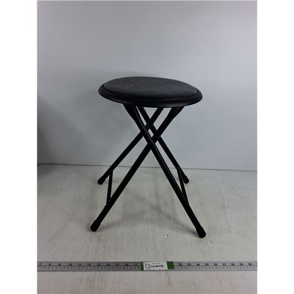 Black Folding Stool - H 17" - PICK UP
