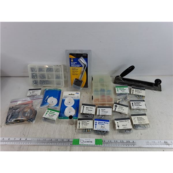 Power Fist 5/8" Locking Hitch Pin, Screws, Toggle Bolts, Wall Anchors, Fuses, Wood Plane, Misc