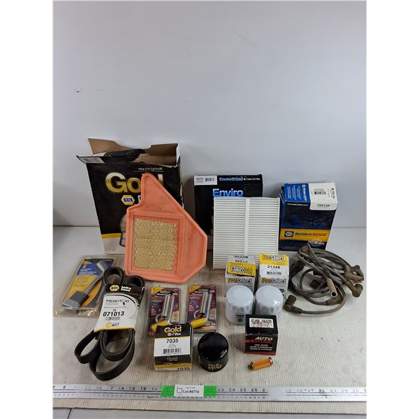 NAPA V Belt, Air Filter, Oil, Fuel & Cabin Air Filter, 5/8 Locking Hitch Pin, Spark Plug Wires, Misc