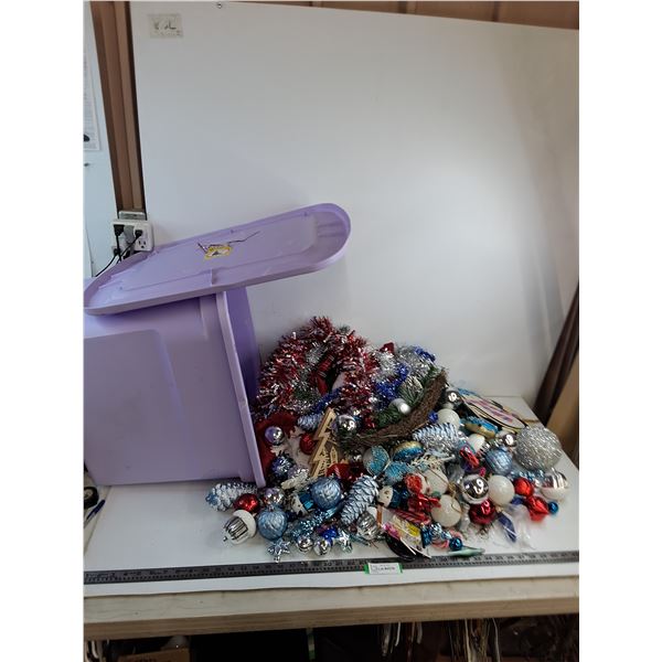 * Sterilite 20x18x16" Lidded Storage Tote Full of Christmas Decorations -PICK UP ONLY