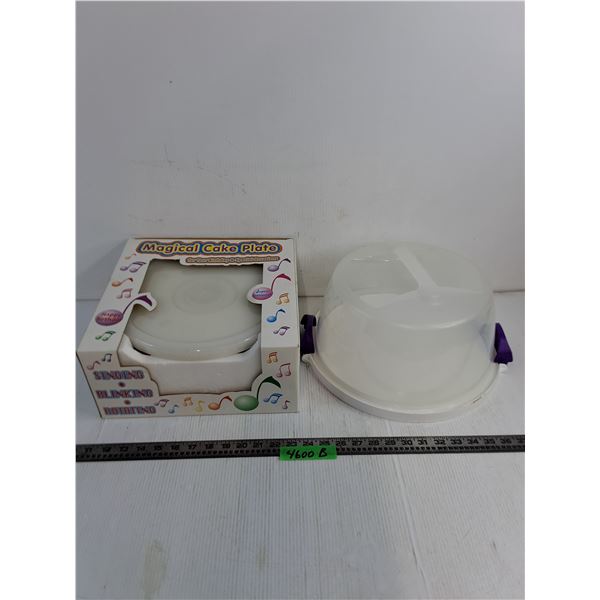 (2) Cake Plates - 1 NIB Magical! - PICK UP