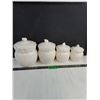 Image 1 : Set of 4 Porcelain Dry Food Storage Containers