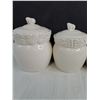 Image 2 : Set of 4 Porcelain Dry Food Storage Containers
