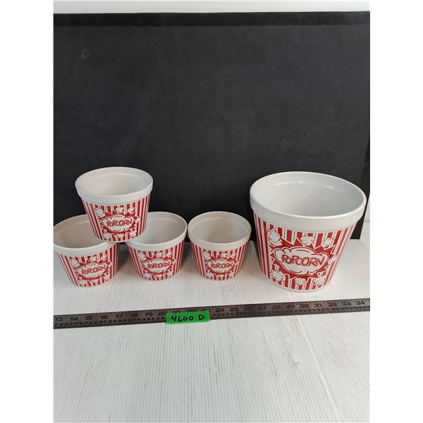 "Final Touch" Set of 5 Ceramic Popcorn Containers