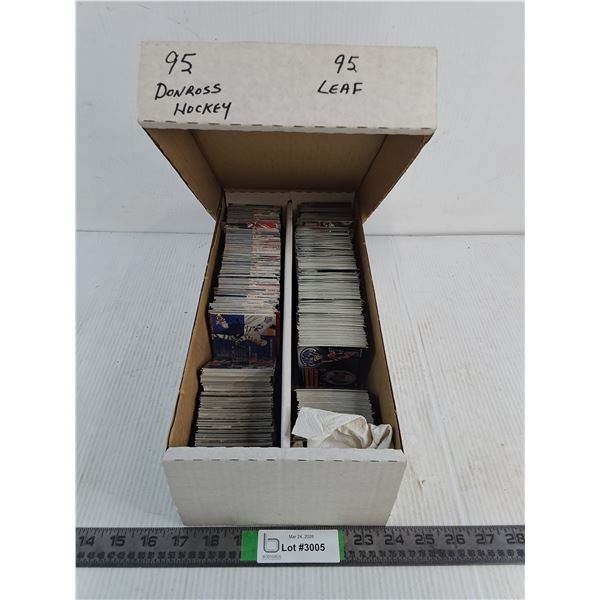 Box of 1995 Donruss and Leaf Hockey Cards-1995
