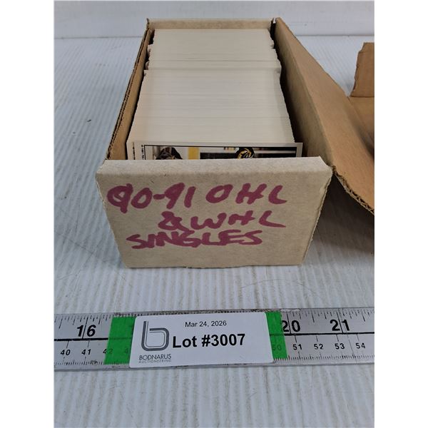 Box of 1990-91 OHL and WHL Hockey Cards