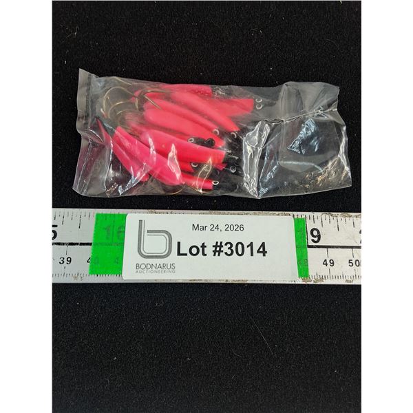 (8) Custom Handmade Fishing Lures-Bright Pink-Glo-in the Dark