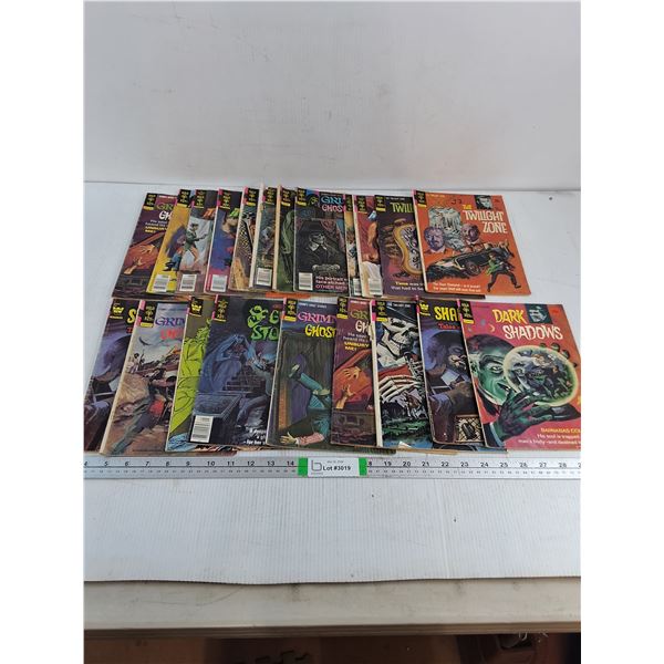 (21) Vintage Comics Featuring The Twilight Zone,Grimms Ghost Stories and others