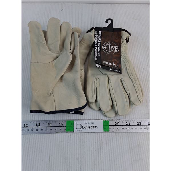 (2) Pairs of Cowhide Leather Work Gloves